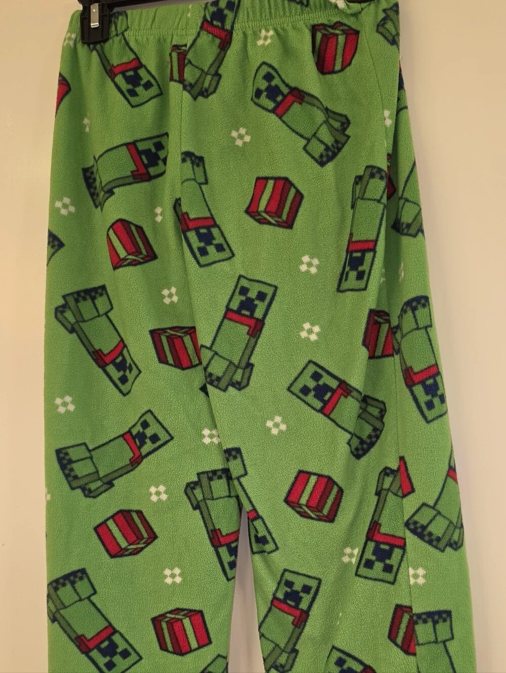 Kids Green Minecraft Print Pajama Pants - 14/16
